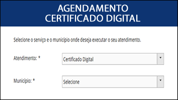 AGENDAMENTO CERTIFICADO DIGITAL