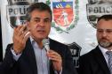 O governador Beto Richa e o secretário estadual da Segurança Pública e Administração Penitenciária, Wagner Mesquita, entregam mais 160 pistolas da marca Glock para a Polícia Civil e 45 viaturas para o Departamento Penitenciário do Paraná (Depen).  As entregas fazem parte do programa Paraná Seguro da Secretaria de Segurança Pública e Administração Penitenciária.Curitiba, 10/04/2017.Foto: Orlando Kissner/ANPr