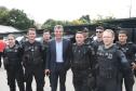 O governador Beto Richa e o secretário estadual da Segurança Pública e Administração Penitenciária, Wagner Mesquita, entregam mais 160 pistolas da marca Glock para a Polícia Civil e 45 viaturas para o Departamento Penitenciário do Paraná (Depen).  As entregas fazem parte do programa Paraná Seguro da Secretaria de Segurança Pública e Administração Penitenciária.Curitiba, 10/04/2017.Foto: Orlando Kissner/ANPr