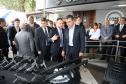 O governador Beto Richa e o secretário estadual da Segurança Pública e Administração Penitenciária, Wagner Mesquita, entregam mais 160 pistolas da marca Glock para a Polícia Civil e 45 viaturas para o Departamento Penitenciário do Paraná (Depen).  As entregas fazem parte do programa Paraná Seguro da Secretaria de Segurança Pública e Administração Penitenciária.Curitiba, 10/04/2017.Foto: Orlando Kissner/ANPr