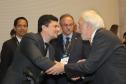 O governador Carlos Massa Ratinho Junior e o ministro da Justiça Sergio Moro, participaram da Encontro do Conselho Nacional de Secretários de Estado da Justiça, Cidadania, Direitos Humanos e Administração Penitenciária, que realiza-se no Palácio Iguaçu. Participaram: os secretários: de Segurança Pública, cel. Romulo Marinho Soares; entre outros.Curitiba, 04-10-19.Foto: Arnaldo Alves / AEN.