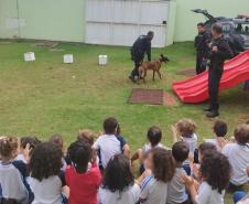 Em parceria com a Secretaria Municipal de Educação, Polícia Penal auxilia em projeto educativo sobre fauna em CMEIs de Maringá