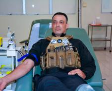 Polícia Penal leva 56 servidores para doação de sangue coletiva em todo o Estado