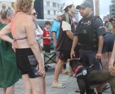 Cães da Polícia Penal reforçam segurança no Litoral durante o Verão Maior Paraná