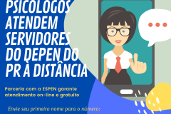 Servidores do Depen recebem atendimento à distância e gratuito de psicólogos 