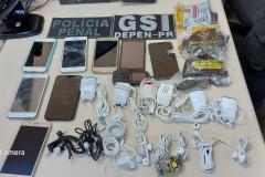 Trabalho integrado entre Depen e Polícia Militar resulta na apreensão de celulares, acessórios e fumo