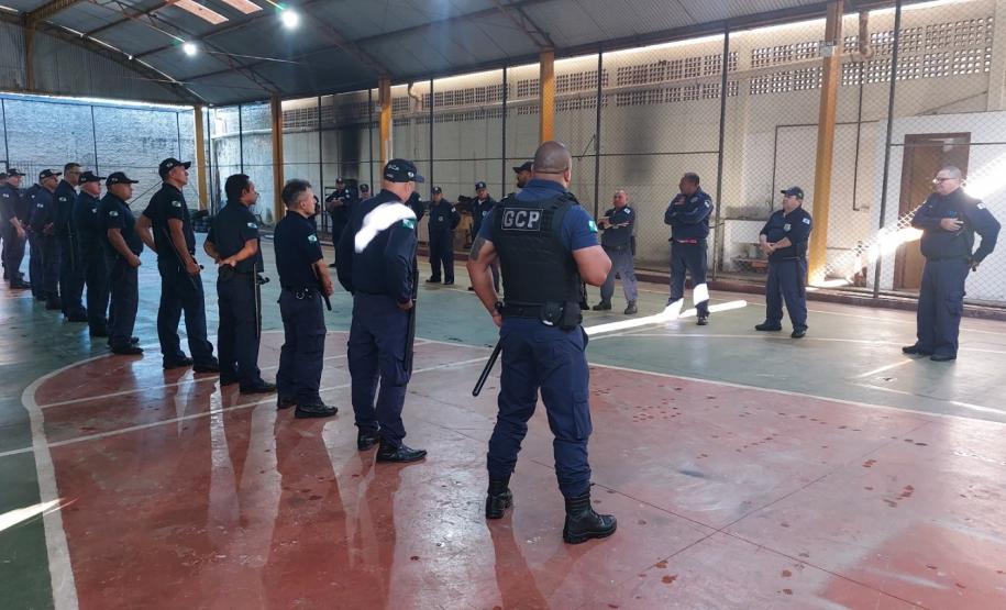 Policiais Penais realizam treinamento para guardas patrimoniais de Cascavel