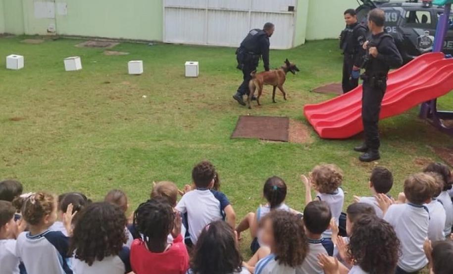 Em parceria com a Secretaria Municipal de Educação, Polícia Penal auxilia em projeto educativo sobre fauna em CMEIs de Maringá