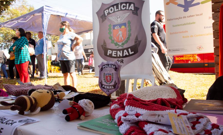 Polícia Penal expõe trabalhos desenvolvidos por apenados de Londrina no programa Paraná em Ação