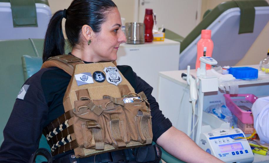 Polícia Penal leva 56 servidores para doação de sangue coletiva em todo o Estado