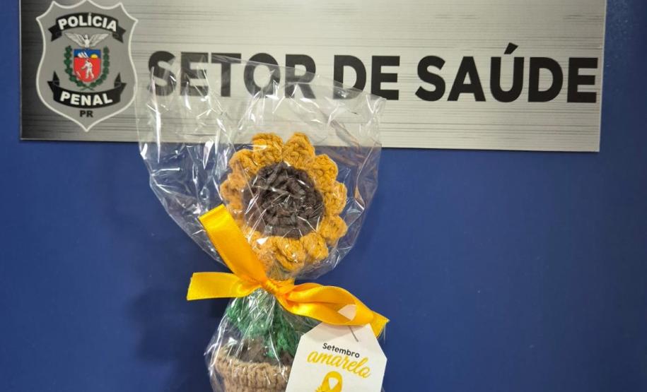 Custodiados da Cadeia Pública de Paranavaí confeccionam girassóis em oficina terapêutica alusiva ao Setembro Amarelo