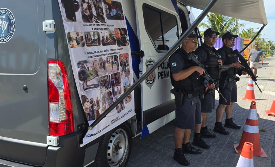 Polícia Penal reforça monitoração eletrônica e ações preventivas da Lei Maria da Penha no Verão Maior Paraná