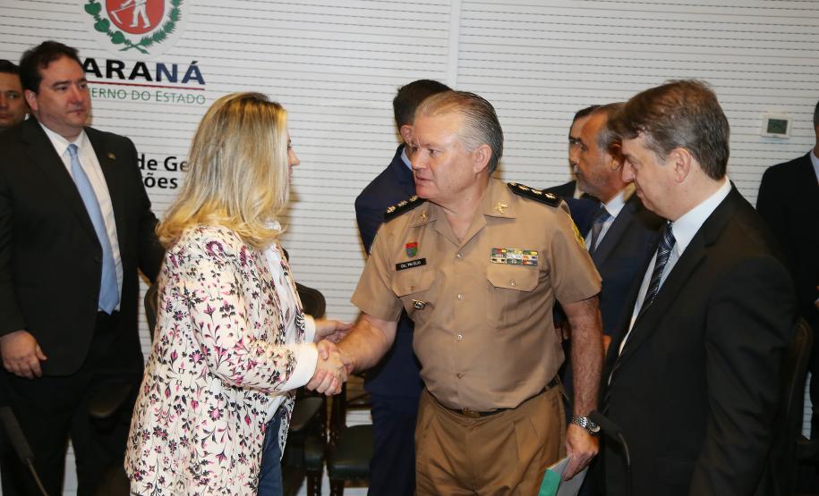 A governadora Cida Borghetti anunciou nesta segunda-feira (30), no Palácio Iguaçu, a criação da secretária especial de Administração Penitenciária.Curitiba, 30/04/2018.Foto: Orlando KIssner/ANPr