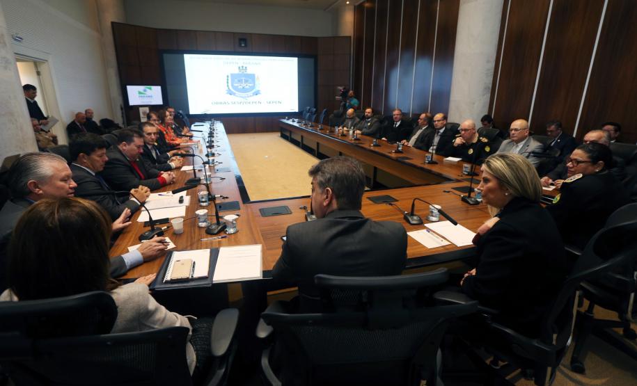 Governadora Cida Borghetti coordena a 4º Reunião de Integração das Forças de Segurança.Curitiba, 22/05/2018.Foto: Orlando kissner/ANPr