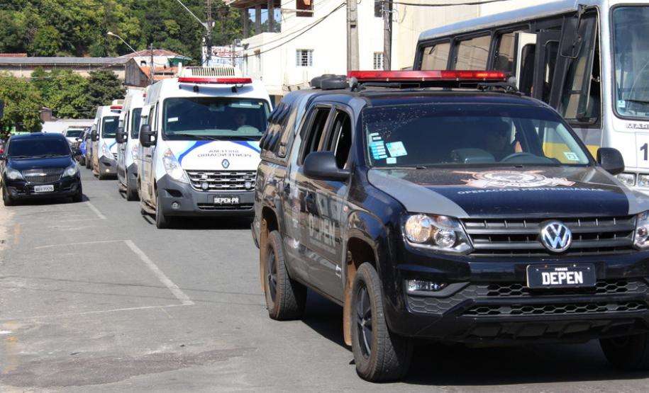 Governo transfere presos da Cadeia Pública de Rio Branco do Sul -  Rio Branco do Sul, 01/04/2019  -  Foto: Divulgação PCPR