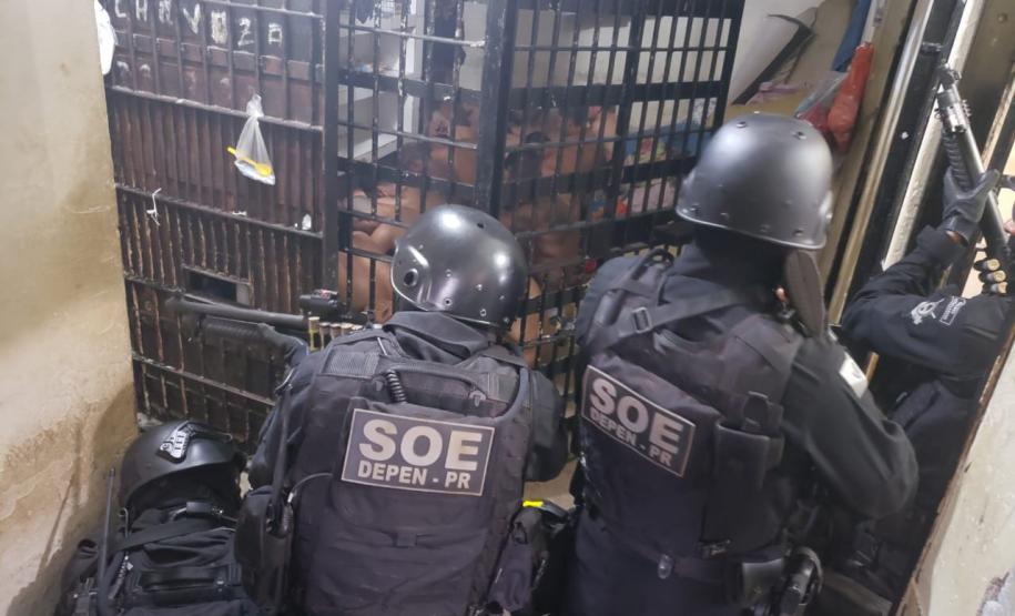 SOE Maringá realiza operação de revista e frustra fuga de presos -