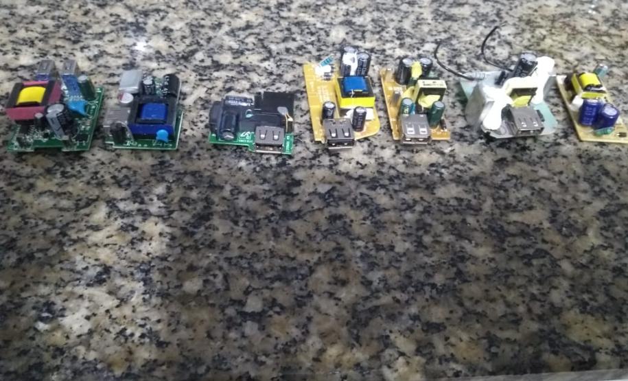 Materiais apreendidos na Cadeia Pública de Marechal Cândido Rondon