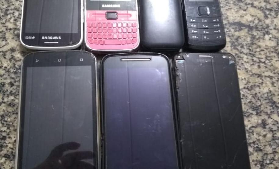 Materiais apreendidos na Cadeia Pública de Marechal Cândido Rondon