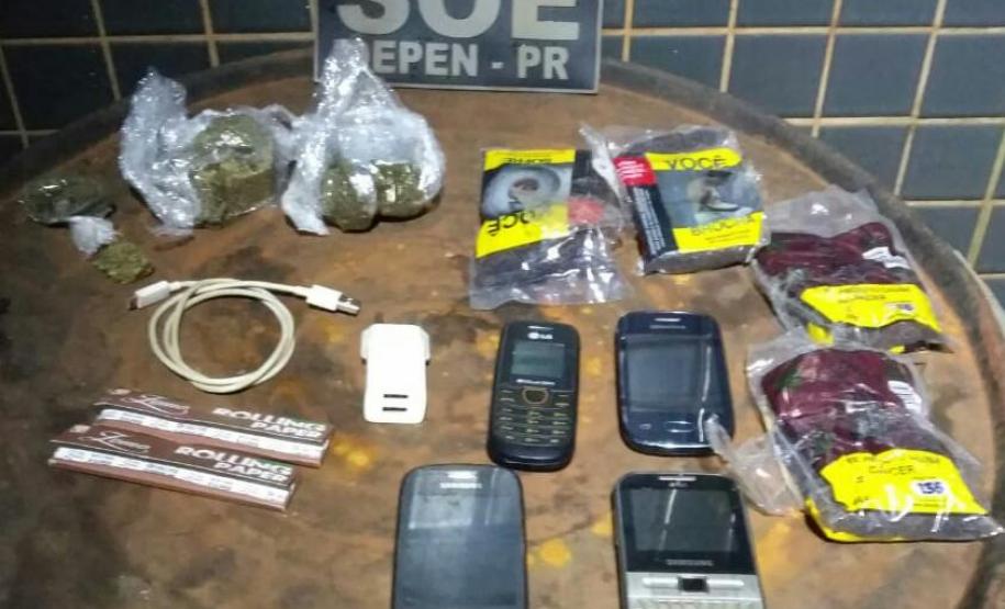 Homem que tentava arremessar celulares e drogas é preso por agentes penitenciários de Maringá