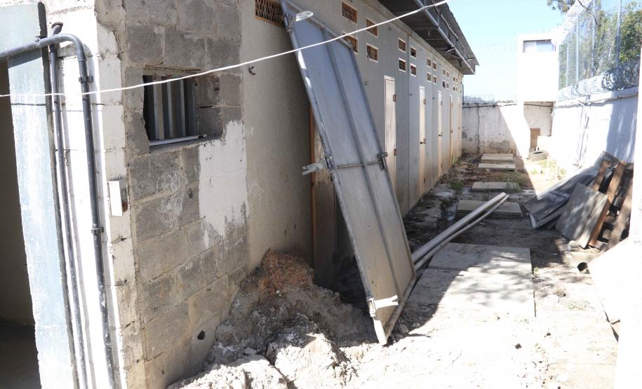 Obra de ampliação da Cadeia Pública de Curitiba está 60% concluída Obra de ampliação da Cadeia Pública de Curitiba está 60% concluída